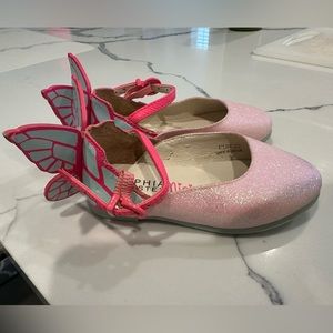 Sophia Webster Glitter Pink Mary Jane butterfly Sandals Shoes 22